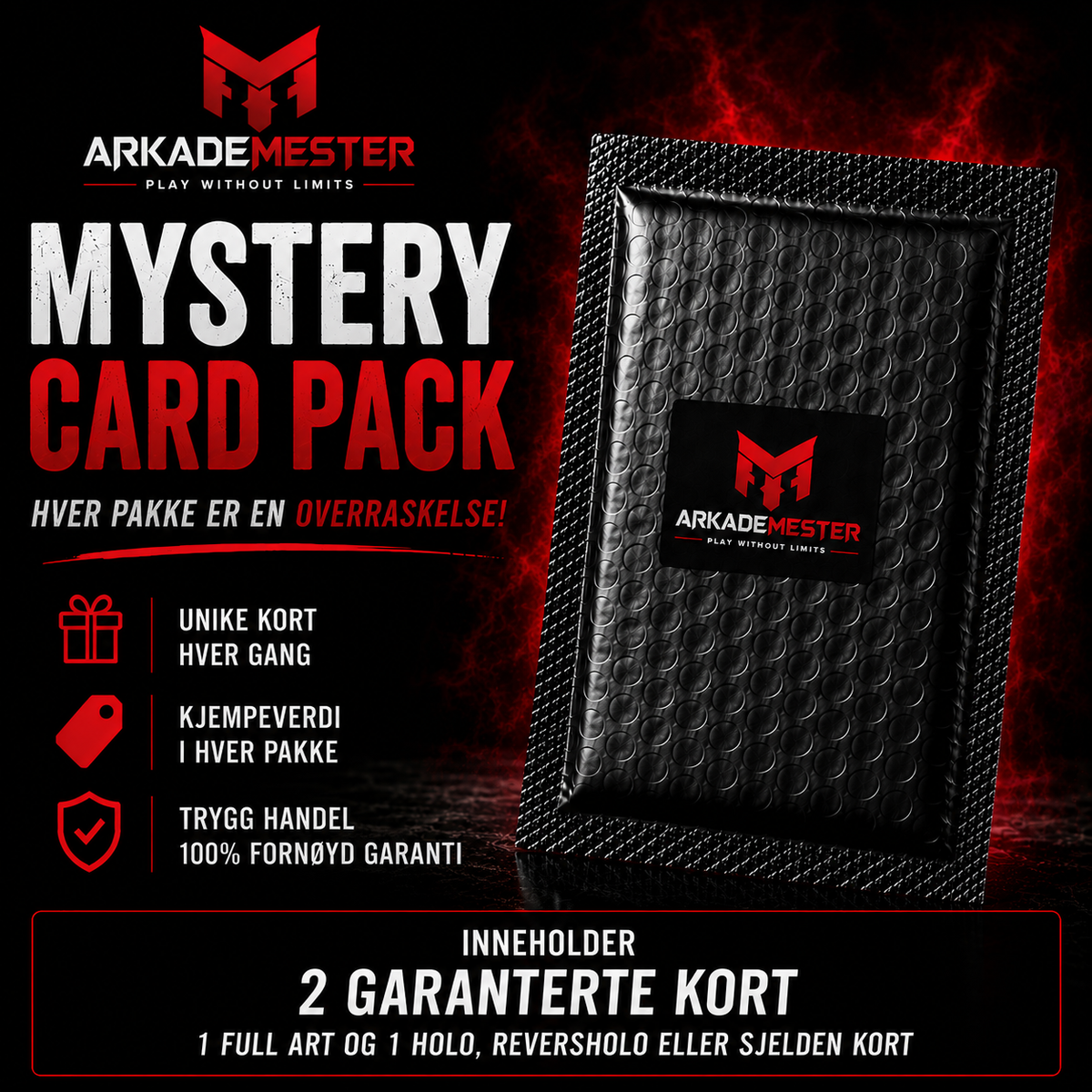 Mystery Card Pack – 2 Garanterte Kort